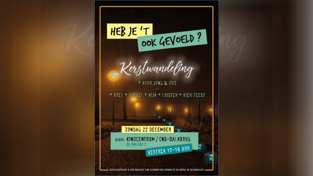 Wandeling met Kerstgevoel in Balkbrug Wandeling met Kerstgevoel in Balkbrug