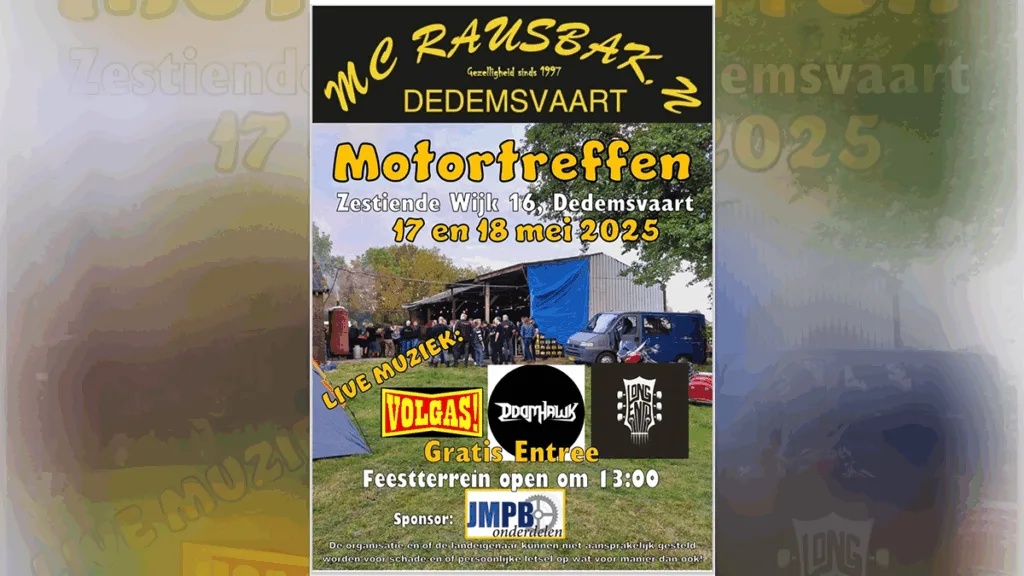 MC Rausbak’n organiseert Motorrtreffen met live muziek MC Rausbak'n organiseert Motorrtreffen met live muziek