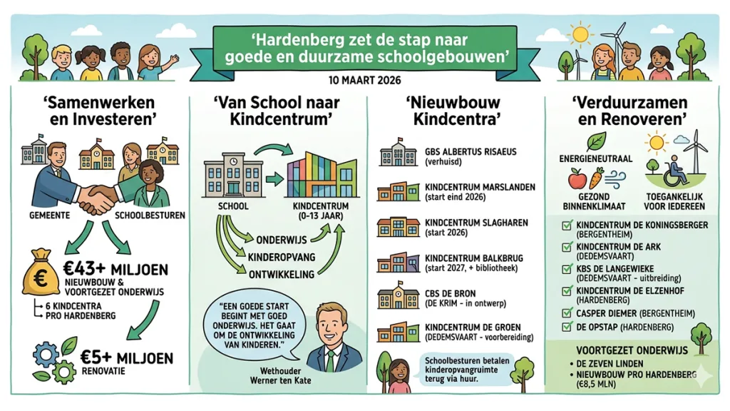 Hardenberg steekt 43 miljoen in duurzame scholen